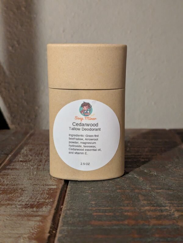 cedardeodorant CEDARWOOD TALLOW DEODORANT 2.5 OZ