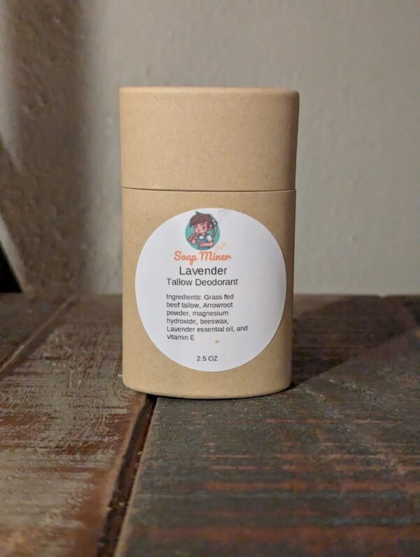 lavdeodorant LAVENDER TALLOW DEODORANT 2.5 OZ