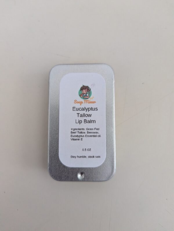 Tallow Lip Balm, Eucalyptus, 0.5 OZ Tin