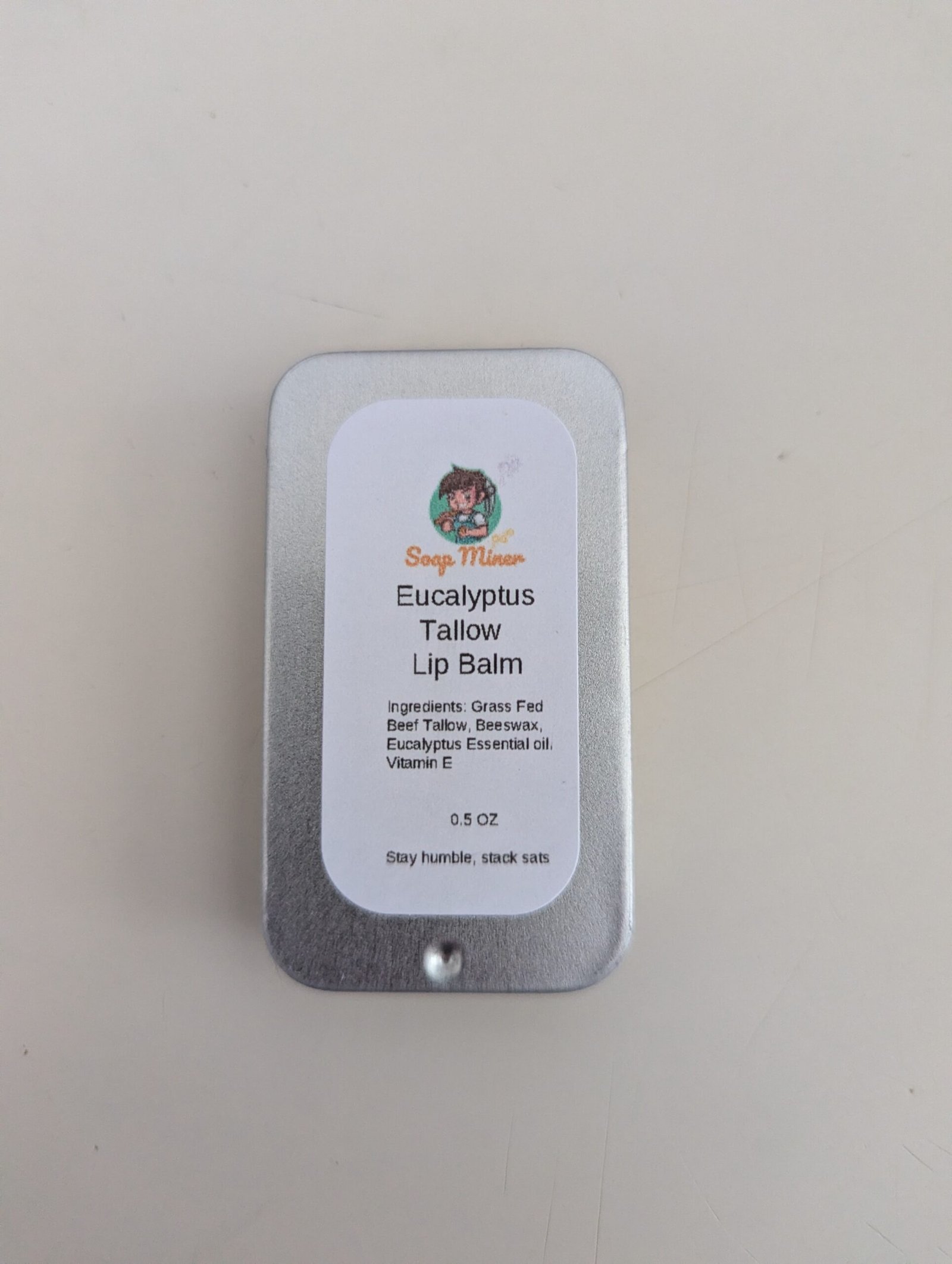 Tallow Lip Balm, Eucalyptus, 0.5 OZ Tin
